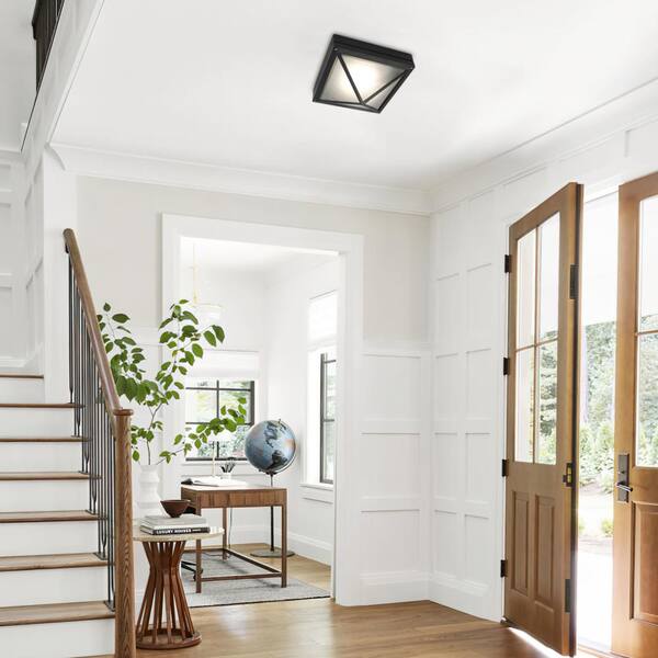 Erickson 8.5 in. W with 1-Light Black Integrated LED Flush Mount