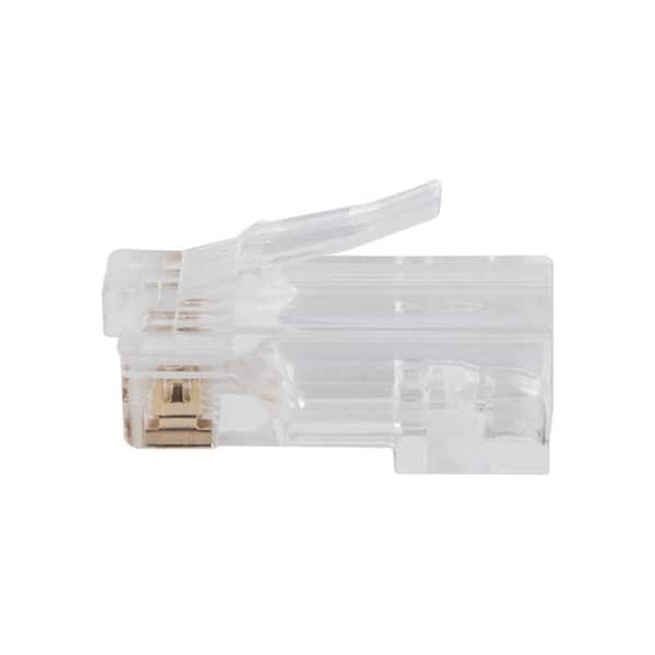 Pass-Thru Modular Data Plugs, RJ-45-CAT6A, UTP, (50-Pack)