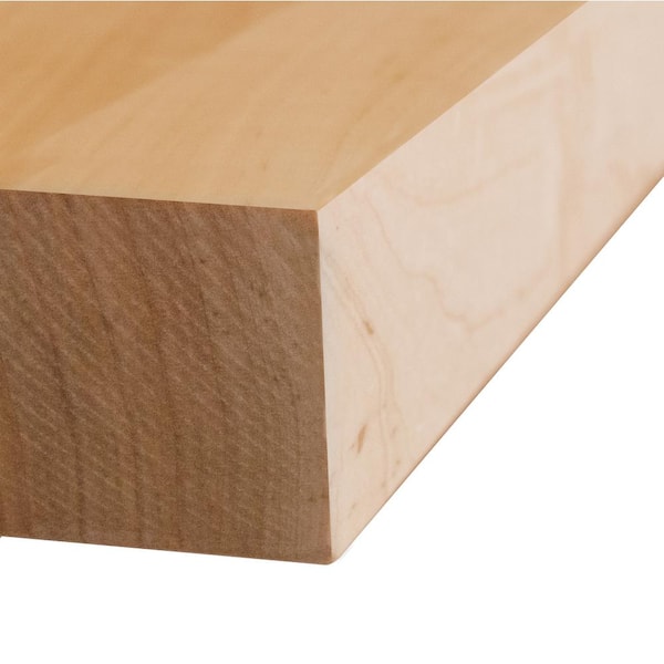 7 ft. L x 25 in. D x 1.5 in. T Finished Maple Solid Wood Butcher Block Countertop With Square Edge
