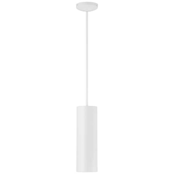 Pilson 1-Light Matte White Metal Pendant with Metal Shade