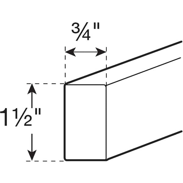 91.5 in. W x 1.5 in. H Square Edge Molding in Cognac