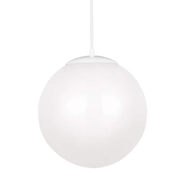 Hanging Globe 1-Light White Pendant