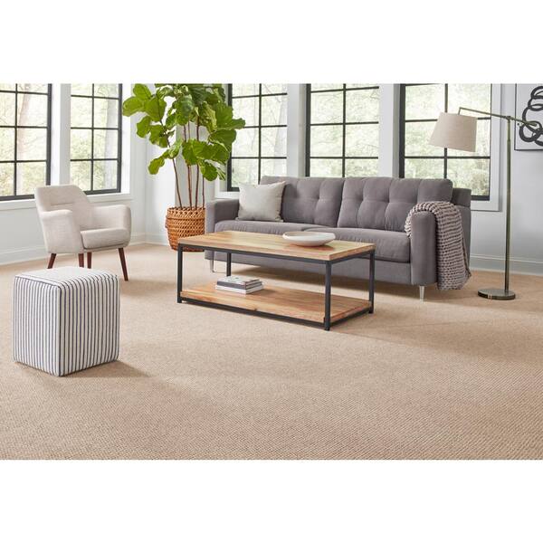 Pretty Penny  - Sand Dollar - Beige 50 oz. Triexta Pattern Installed Carpet