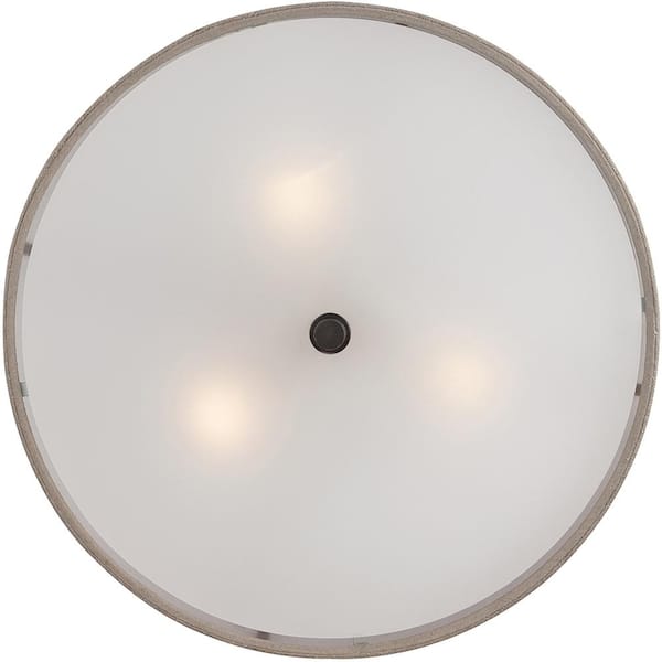 Cloverdale 3-Light Mottled Cocoa Semi-Flush Mount