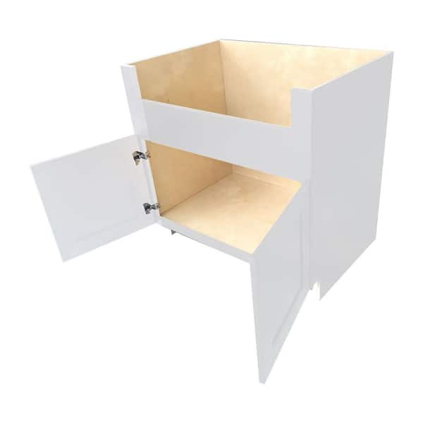 Ready to Assemble 36 in. x 34.5 in. x 24 in. Shaker Farm Sink Base Cabinet with 2-Door in White
