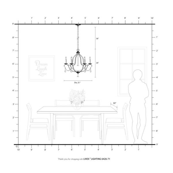 Providence 6-Light Venetian Golden Bronze Incandescent Ceiling Chandelier