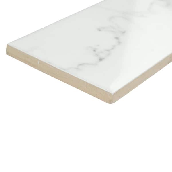 Classico Carrara Glossy 3 in. x 6 in. Ceramic Wall Tile (5.72 sq. ft./Case)