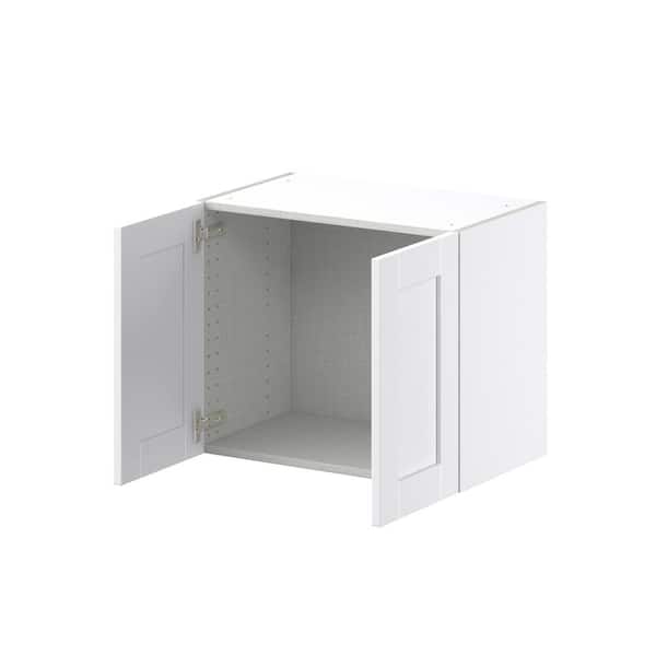 24 in. W x 14 in. D x 20 in. H Mancos Glacier White Shaker Assembled Wall Kitchen Cabinet with Full High Doors