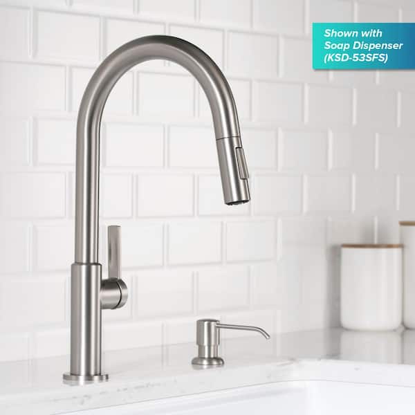 Oletto Single-Handle Pull-Down Sprayer Kitchen Faucet in Spot Free Stainless Steel
