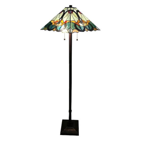 63 in. Multicolored Floor Lamp