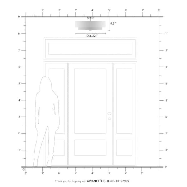 Somerhill 5 Light English Bronze Semi Flush Mount