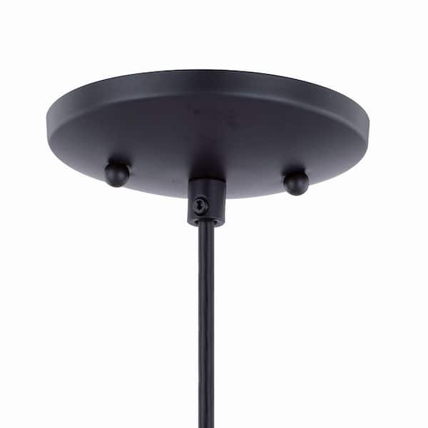 Milano 1-Light Oil Rubbed Bronze Shaded Mini Pendant Ceiling Light Amber Fog Glass