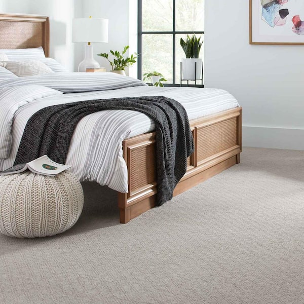 Pure  - Misty Morn - Gray 38 oz. Triexta Pattern Installed Carpet