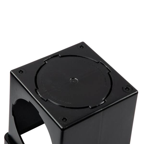 9 in. x 9 in. Plastic Square Drainage Catch Basin in Black, 2 Opening Kit