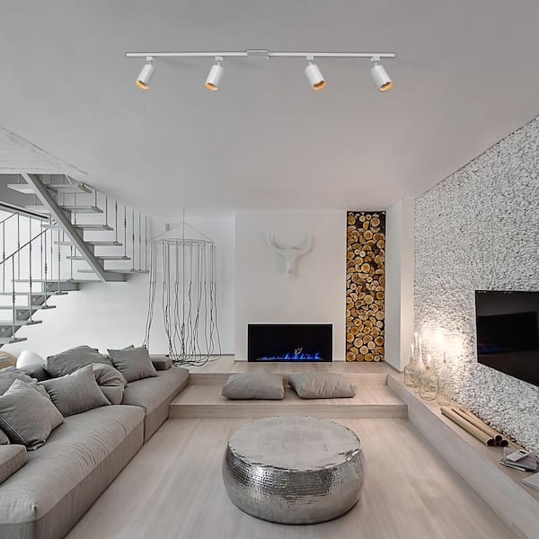 Tribeca 4.67 ft. 4-Light Matte White Linear Track Lighting Kit