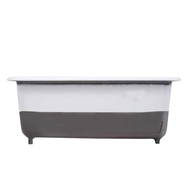 Riverby Undermount Cast Iron 25 in. 5-Hole Single Bowl Kitchen Sink in White with Basin Rack
