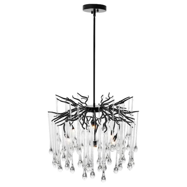 Anita 6 Light Chandelier With Black Finish