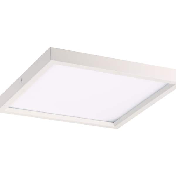 Vantage 11 in. square 1-Light White LED Flush Mount with Acrylic Diffuser