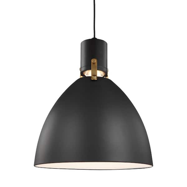 Brynne 14-Watt Matte Black Integrated LED Hanging Pendant