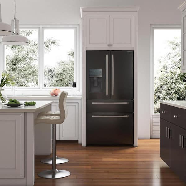 Cambridge White Shaker Assembled Refrigerator Wall Cabinet (36 in. W x 24.5 in. D x 24 in. H)