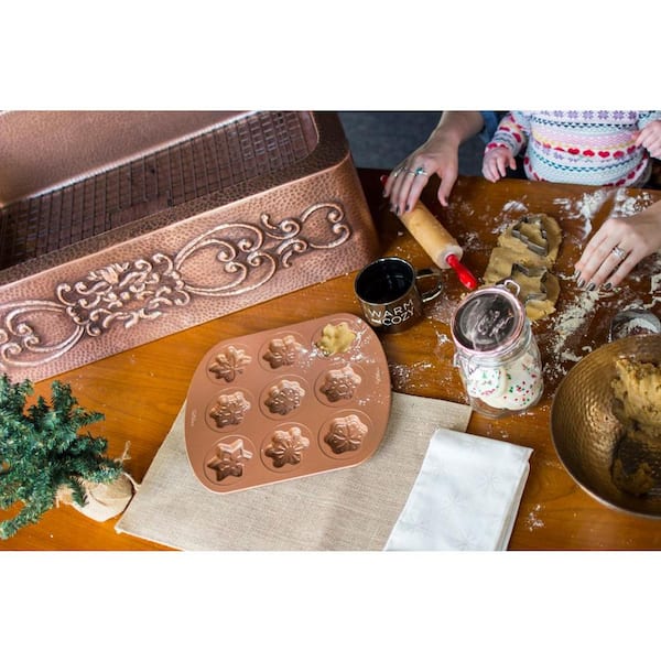 Ganku 33 in. Undermount Farmhouse Single Bowl 16 Gauge Antique Copper Kitchen Sink with Scroll