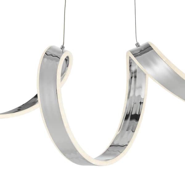 Copenhagen 45-Watt Integrated LED Chrome Chandelier