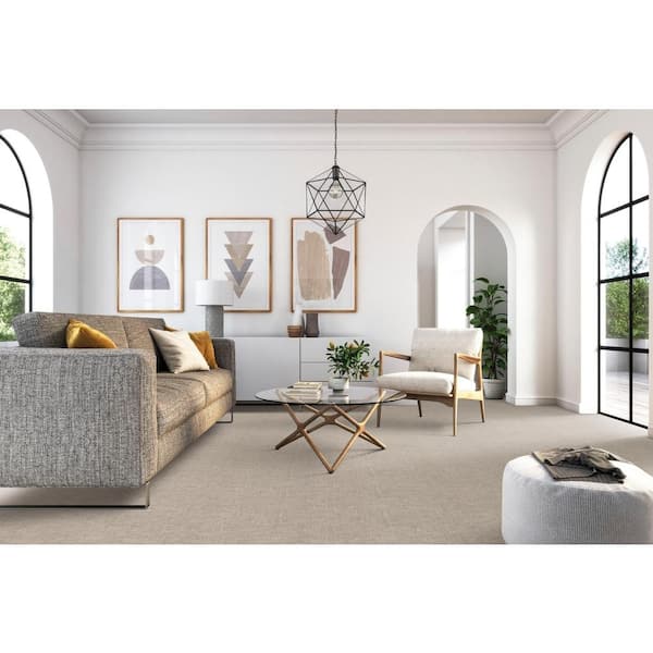 Tailored - Alabaster - Beige 38 oz. SD Polyester Pattern Installed Carpet