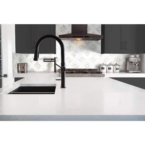 Verona Gold Pattern 11.85 in. x 11.85 in. Honed Multi-Surface Mesh-Mounted Mosaic Tile (9.8 sq. ft./Case)