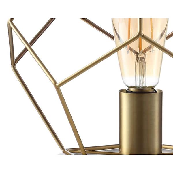 James 10 in. Brass Metal/Marble LED Table Lamp