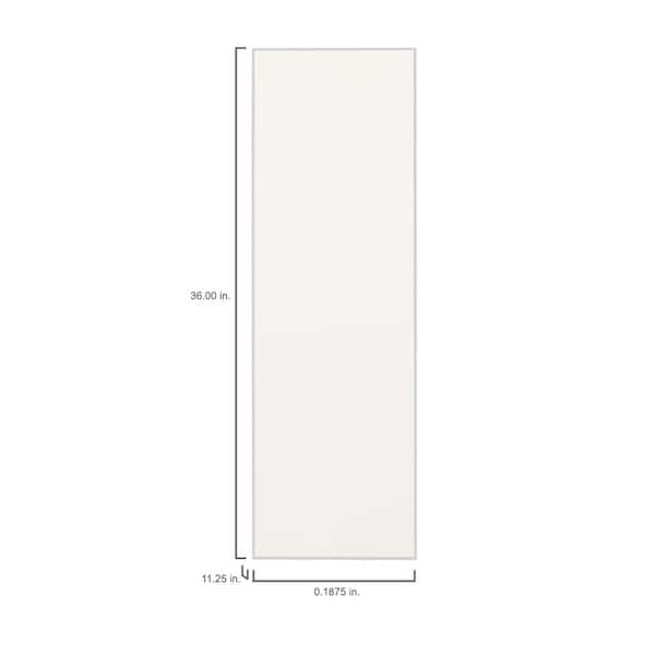 11.25 in. W x 36 in. H Cabinet End Panel in Satin White (2-Pack)