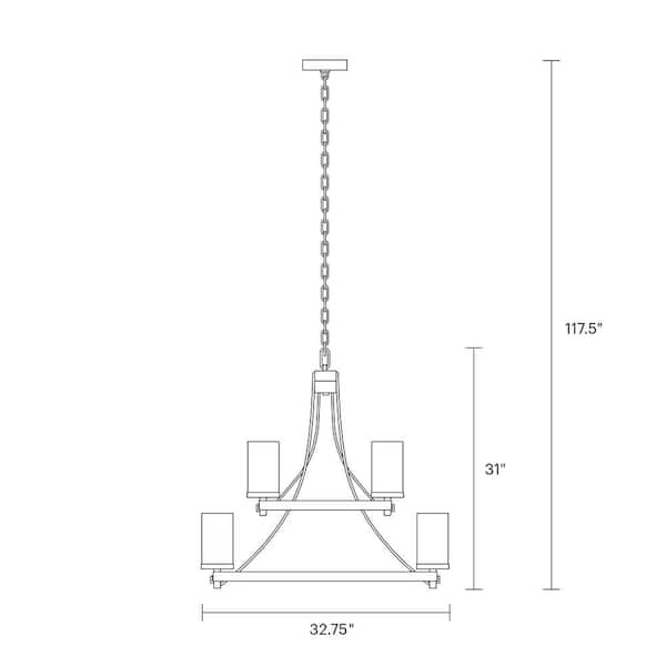 Angelo 9-Light Distressed Weathered Oak / Slate Grey Metal Rustic Farmhouse Wagon Wheel Chandelier with Clear Wavy Glass