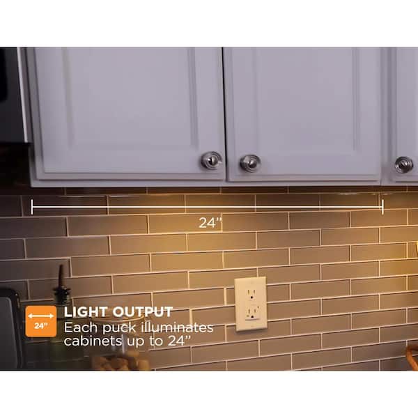 LED Warm White Puck Light Kit (5-Pack)