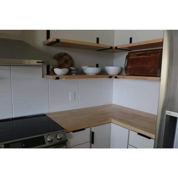 4 ft. L x 25 in. D Unfinished Maple Butcher Block Standard Countertop in With Eased Edge
