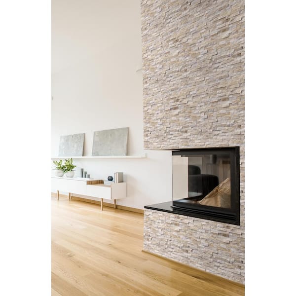 Arctic Golden Splitface Ledger Panel 6 in. x 24 in. Quartzite Wall Tile (6 sq. ft. / case)