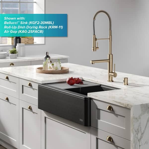 Artec Pro Single Handle Pull Down Sprayer Kitchen Faucet with Pot Filler in Spot Free Antique Champagne Bronze