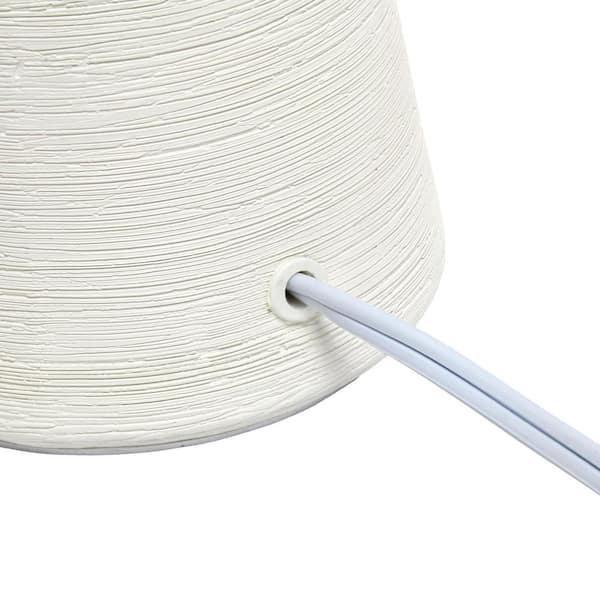 16 .5 in. Off White Ceramic Hourglass Table Lamp