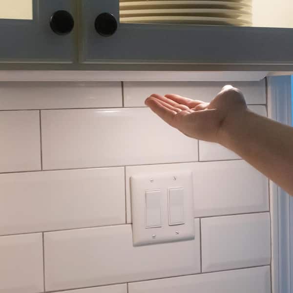 Plug-In LED RF Remote and Motion Controlled Under Cabinet Puck Light with Changeable Shell (3-Pack)