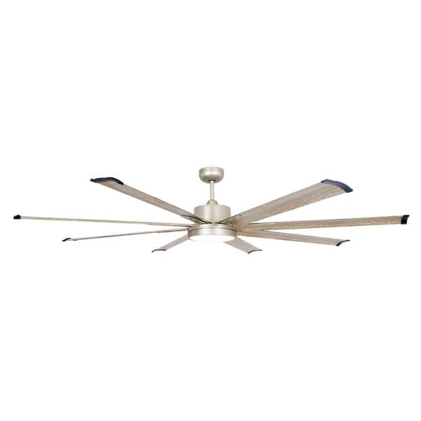 Bankston 72 in. Integrated LED Brushed Nickel Ceiling Fan with Light and Remote Control