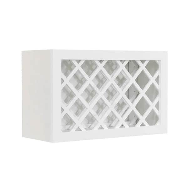 Shaker Ready to Assemble 36 in. W x 18 in. H x 12 in. D Wall Wine Rack in White