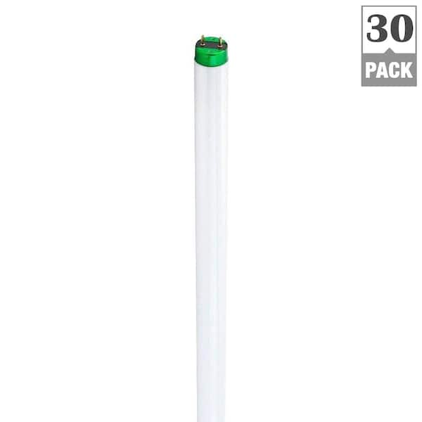 32-Watt 4 ft. Linear T8 Fluorescent Tube Light Bulb Cool White (4100k) (30-Pack)