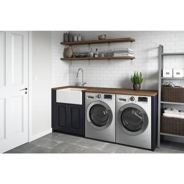 White Fireclay 23 in. Single Bowl Farmhouse Apron Kitchen Sink