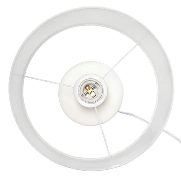 16 .5 in. Off White Ceramic Hourglass Table Lamp