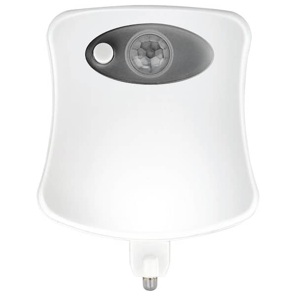 2.6 in. Battery Operated LED White Motion Sensor 8-Color Selectable Bathroom Toilet Night Light (6-Pack)