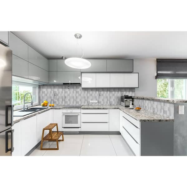 Harlow Picket 11.5 in. x 12.4 in. x 8 mm Textured Multi-Surface Mesh-Mounted Mosaic Tile (9.9 sq. ft./Case)