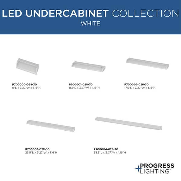 24 in. LED White Modern Linear Undercabinet Light Fixture for Counters