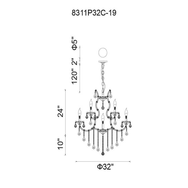 Maria Theresa 19 Light Up Chandelier With Chrome Finish