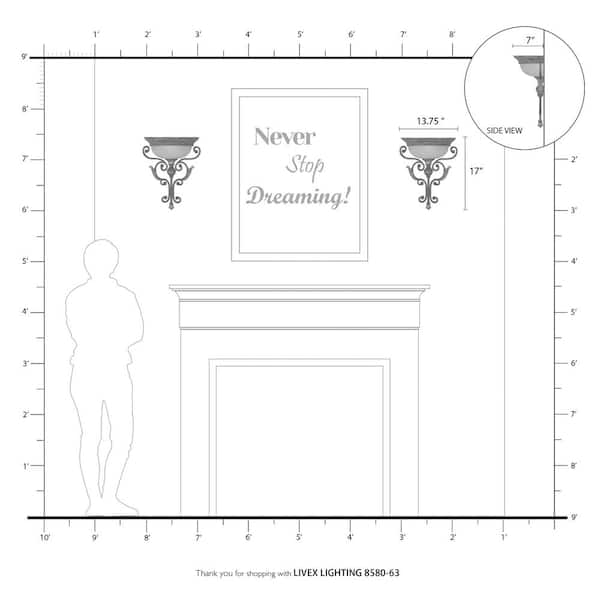 Villa Verona 1 Light Verona Bronze with Aged Gold Leaf Accents Wall Sconce