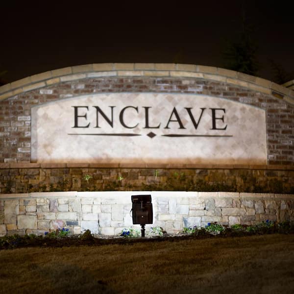 Solar Powered Flood Light Integrated Bright White LED Black Outdoor Landscape Spotlight with 12 ft. Panel (2-Pack)