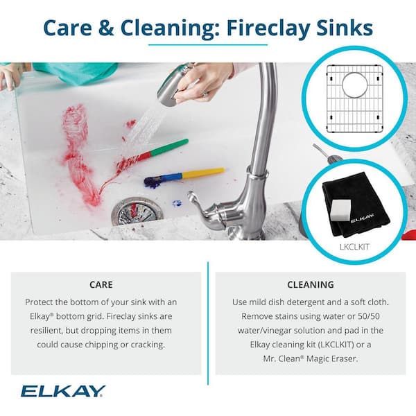 White Fireclay 33 in. Double Bowl Farmhouse Apron Kitchen Sink Kit