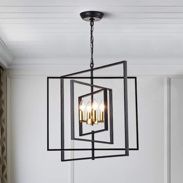 Alaska 4 -Light Lantern Square Chandelier
